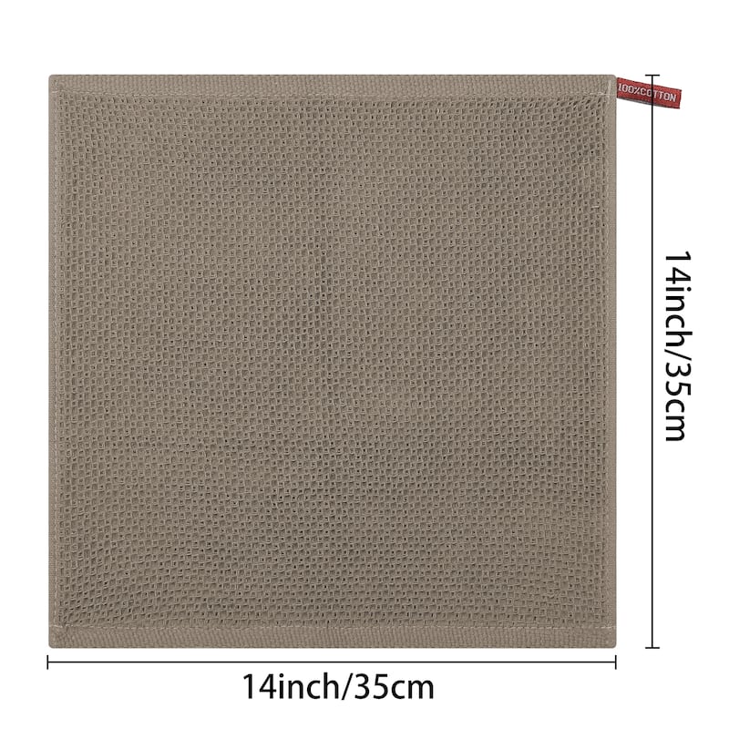 100% Cotton Dish Clothes, Double-Sided Waffle Weave Kitchen Towels, Absorbent Kitchen Dish Cloths
