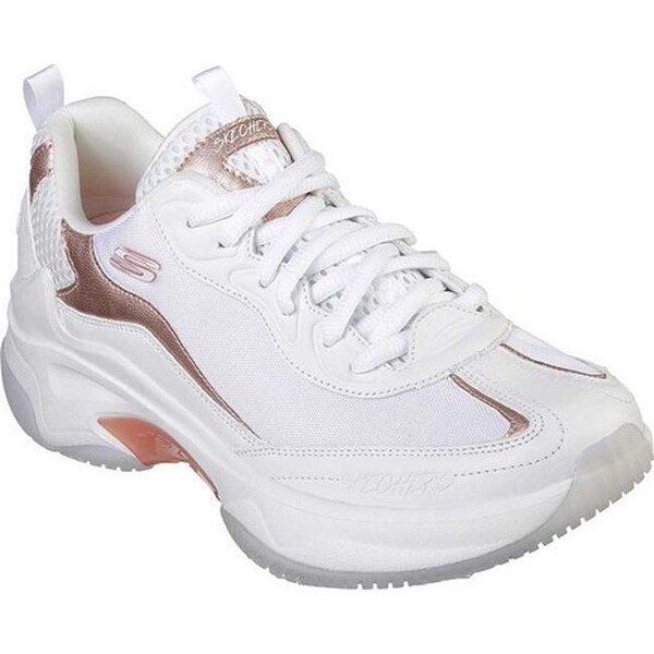 skechers white and gold