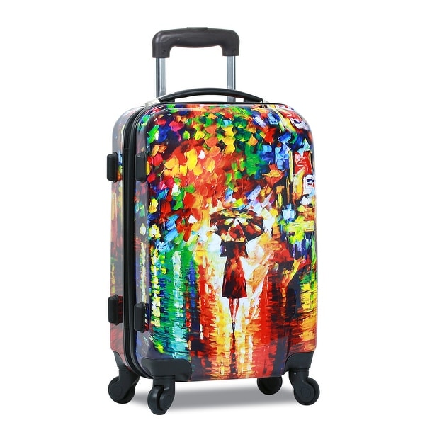 Paris Nights Lightweight CarryOn Upright Spinner Luggage Overstock