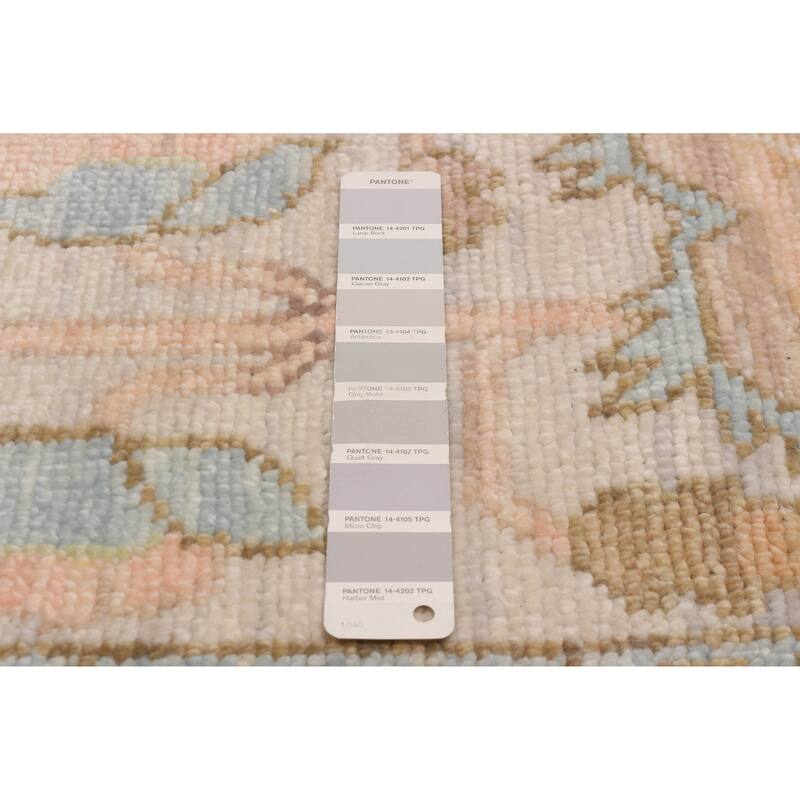 ECARPETGALLERY Hand-knotted Modern Oushak Light Grey Wool Rug - 9' 2" x 12' 4"
