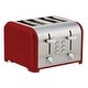 preview thumbnail 1 of 6, Kenmore 4-Slice Red Stainless Steel Toaster, Dual Controls, Wide Slot