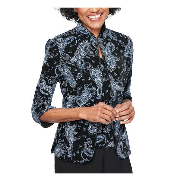 slide 1 of 6, ALEX EVENINGS Black Sleeveless Top LP