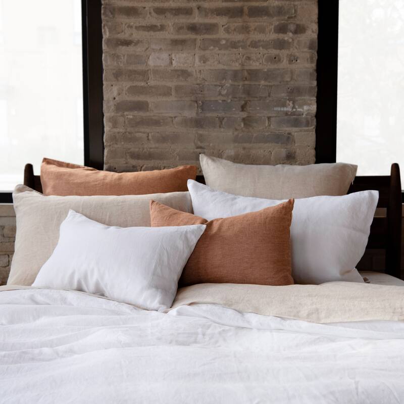 100% French Linen Pillowcase Set by BOKSER HOME