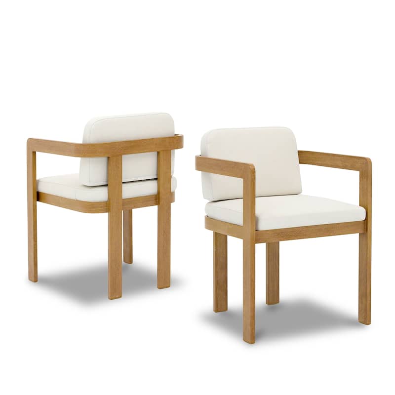 Dining Chair with Cushioned Seat and Armrests