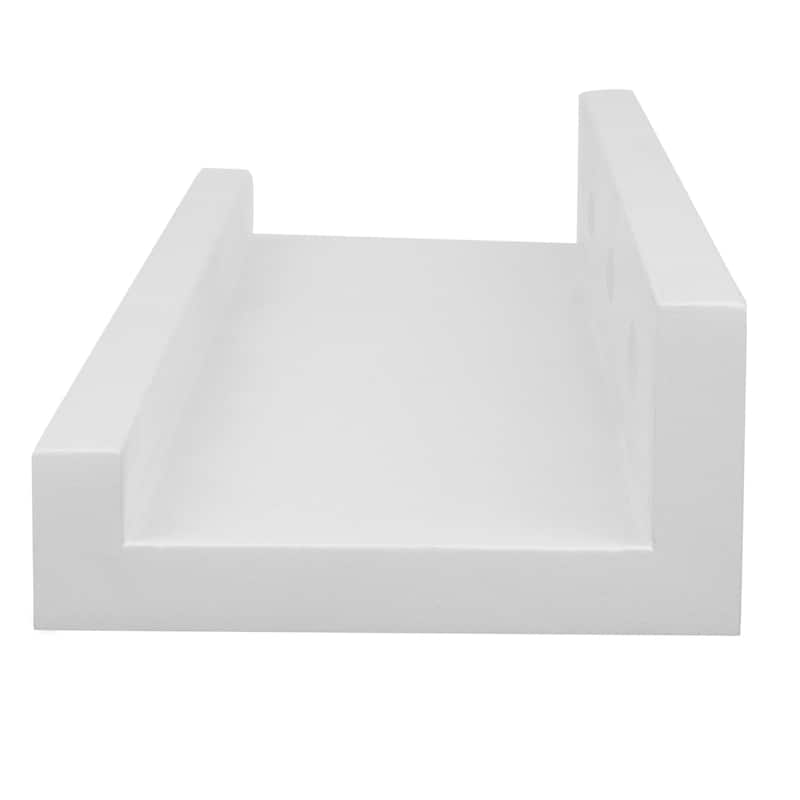 Wallniture Denver 46" Picture Ledge Floating Shelves, White, Set of 4