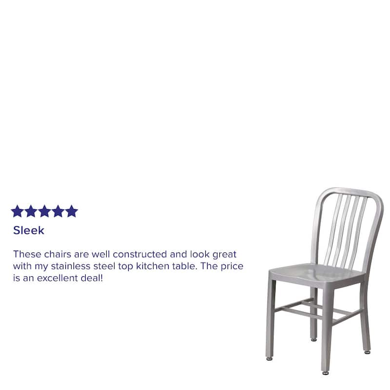 Metal Indoor-Outdoor Chair - 15.5"W x 20"D x 33.25"H