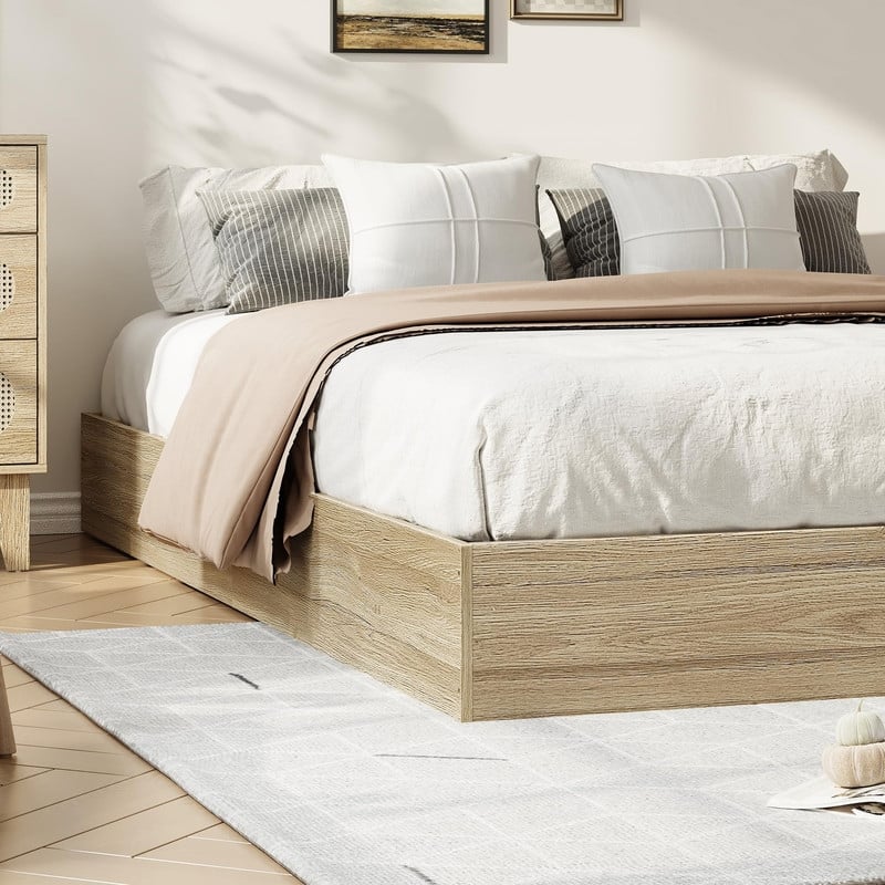 Modern Solid Wood Platform Bed Frame
