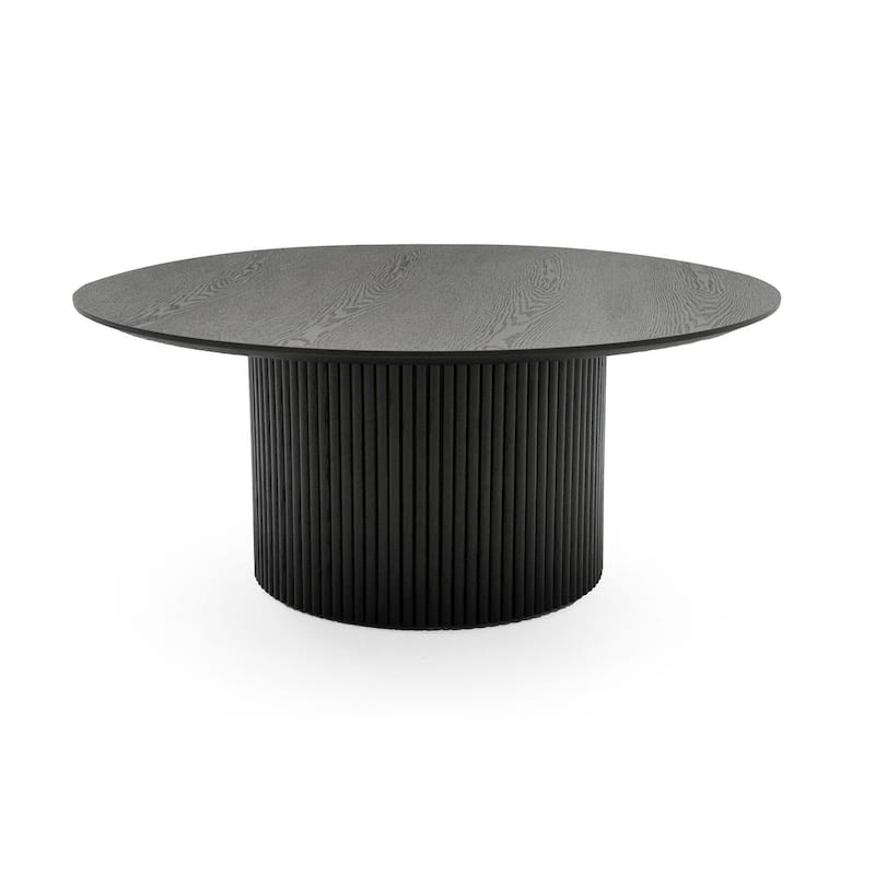 Modrest - Rawlins Modern Mid Century Black Ash Round Coffee Table