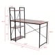 preview thumbnail 25 of 23, Utopia Alley Computer Desk with Shelves - 47-inch Black Metal Desk with 4-Tier Storage Bookshelves, Rustic Brown & Black