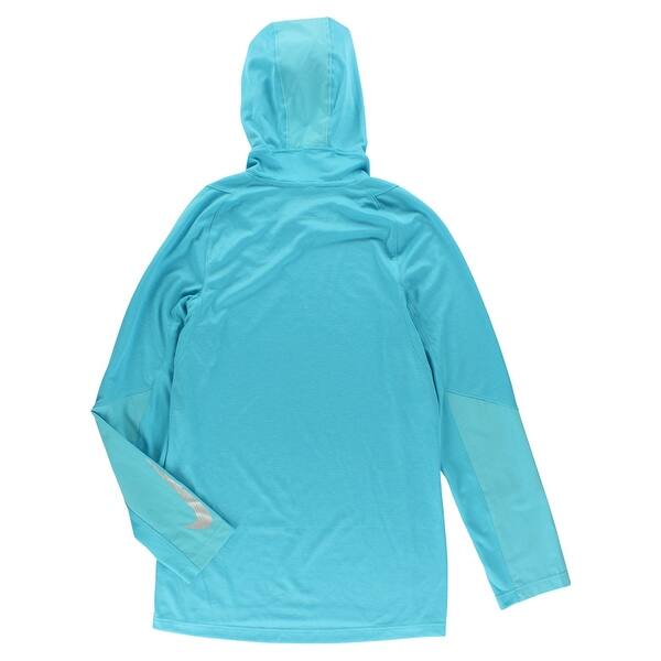 Shop Nike Men S Hyper Elite Hooded Shooter Basketball Shirt Blue