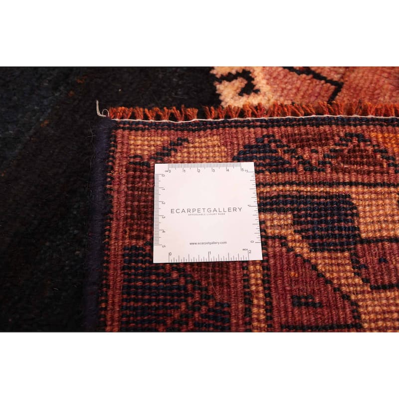 ECARPETGALLERY Hand-knotted Melis Vintage Navy Wool Rug - 3'9 x 9'4