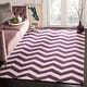 preview thumbnail 17 of 126, SAFAVIEH Handmade Chatham Gunda Modern Moroccan Wool Rug 3' x 5' - Purple/Ivory