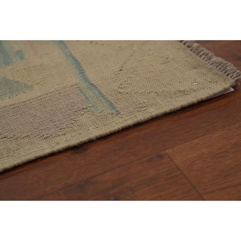 Hand Woven Oriental 100% Wool Carpet Southwestern Tribal Multi-Colored Kilim Area Rug - 7' 10'' X 4' 9''