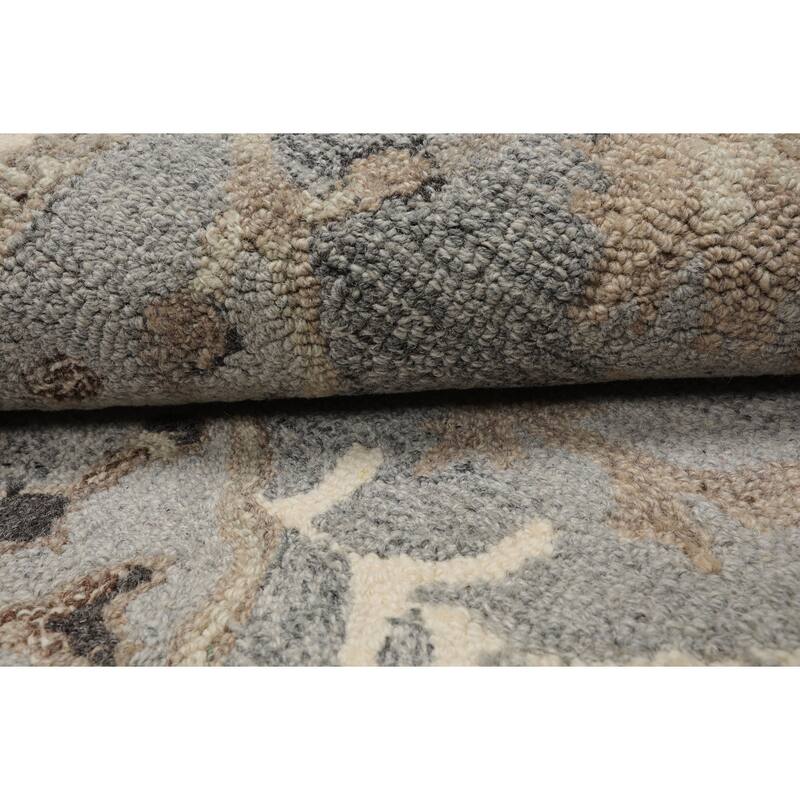 5'x8' Slate Arts & Crafts Wool Area Rug Handcrafted Transitional