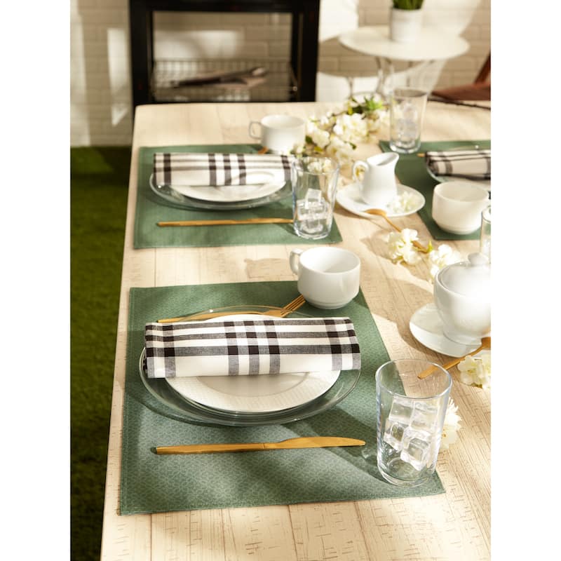DII Stone Tonal Lattice Print Outdoor Placemat (Set of 6)