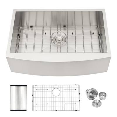 33 Inch Kitchen Sink Stainless Steel 18 gauge Apron Front Kitchen Sink - 33 x 20