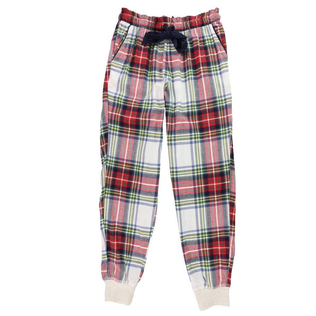 American Eagle Womens Plaid Pajama Jogger Pants, Red, X-Small