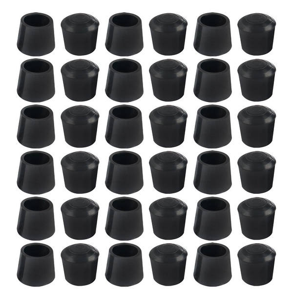 36pcs Leg Caps Tips 20mm 3/4 Inch Non Slip Rubber Table Feet Cover Floor Protector Reduce Noise Prevent Scratch Wear Resistant