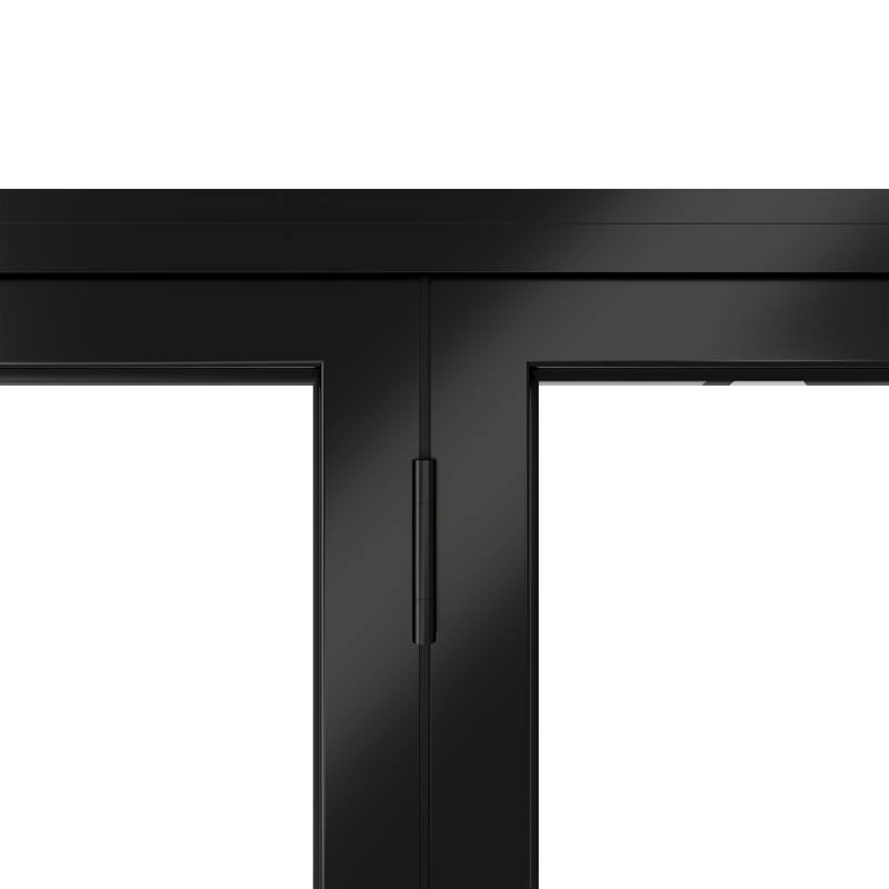 KaMic Versa-Fold 96"×80" 3 Panels Aluminum Folding Door In Black,Folded Out From Right To Left Model #:FD3PBK9680-RL