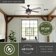 preview thumbnail 3 of 9, Barnes 54 in. Indoor Outdoor Ceiling Fan with Reversible Blades, Dimmable LED Light Kit and Remote, 3 Speeds, Clear Seeded Glass