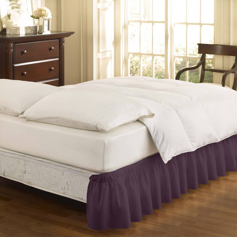 EasyFit Wrap Around Solid Ruffled Bed Skirt