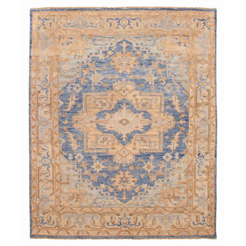 ECARPETGALLERY Hand-knotted Jules Serapi Navy Wool Rug - 7'10 x 9'9 - Navy - 7'10 x 9'9