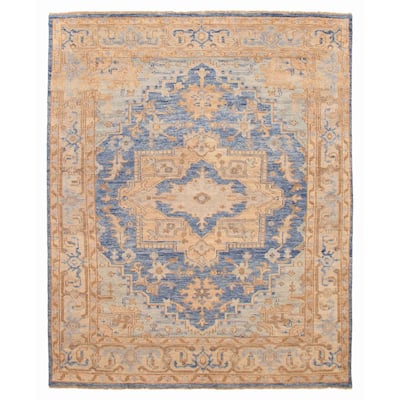ECARPETGALLERY Hand-knotted Jules Serapi Navy Wool Rug - 7'10 x 9'9