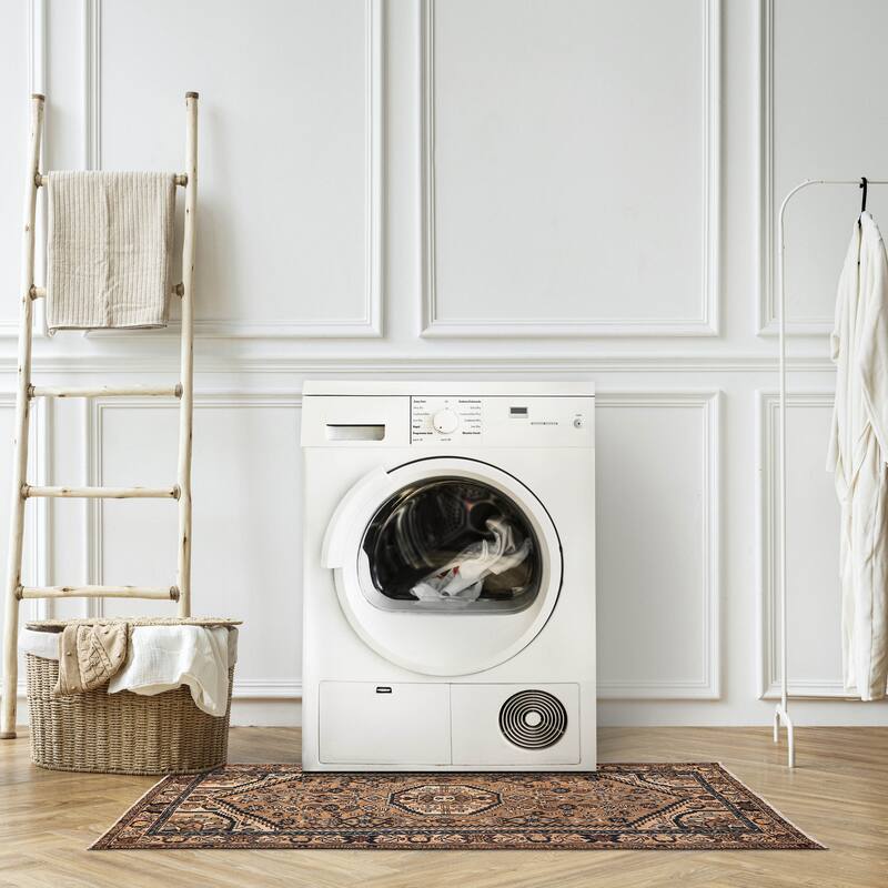 ECARPETGALLERY Hand-knotted Antalya Vintage Brown Wool Rug - 4'4 x 6'5