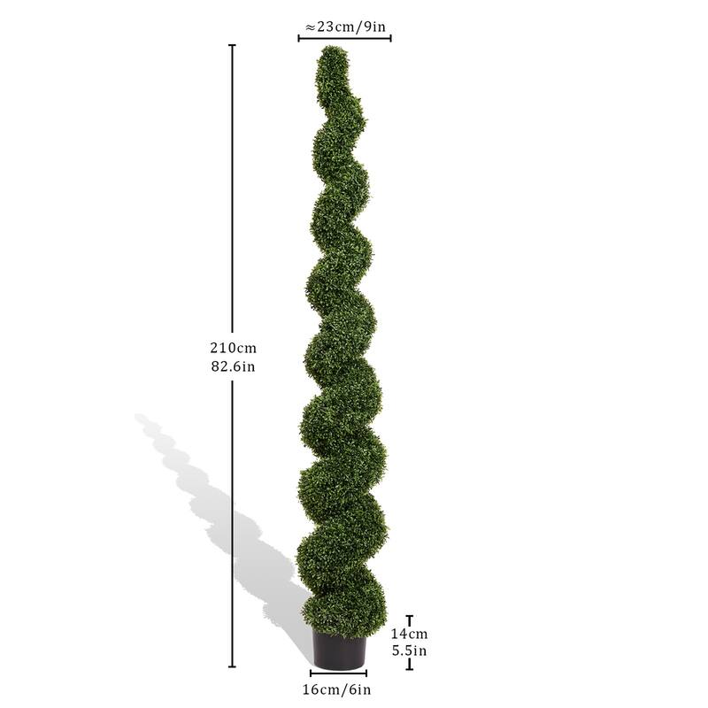 7FT Spiral Topiary Tree Artificial Outdoor