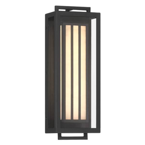 slide 2 of 10, The Great Outdoors 77500-L Eastly 16" Tall ADA LED Outdoor Wall Sconce Sand Coal