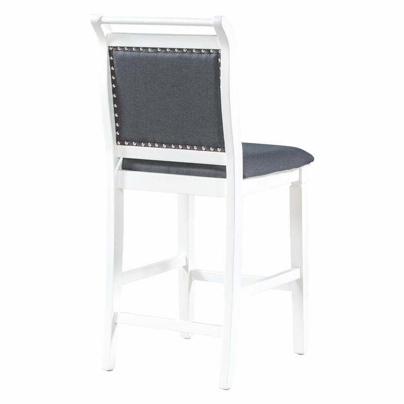 CompactWood Dining Set: Counter-Height Table with Drop Leaf & 2 Upholstered Chairs for Small Spaces
