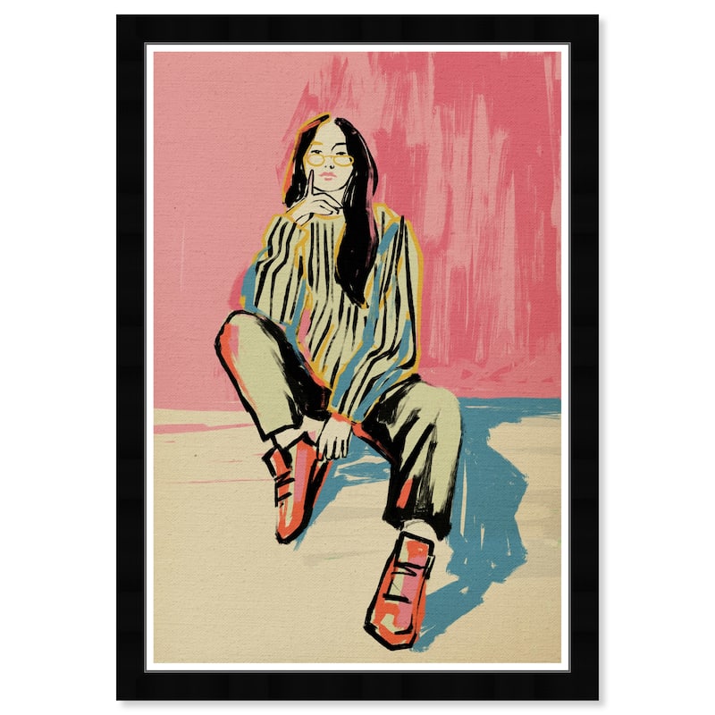 Wynwood Studio Prints Fashion and Glam Hip and Cool Lady Pink and Modern & Contemporary Wall Art Canvas Print