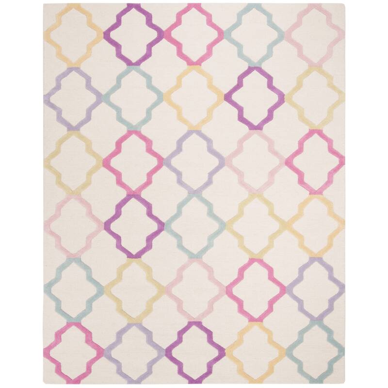 SAFAVIEH Handmade Kids Garrelda Wool Rug - 9' x 12' - Ivory/Multi