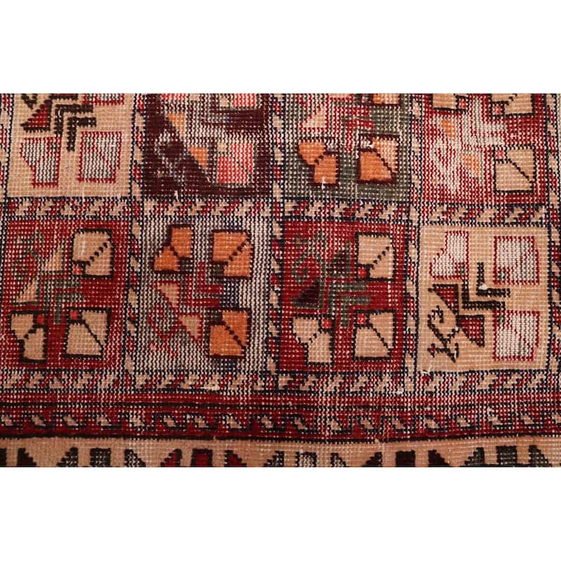 ECARPETGALLERY Hand-knotted Antalya Vintage Red Wool Rug - 4'6 x 9'2