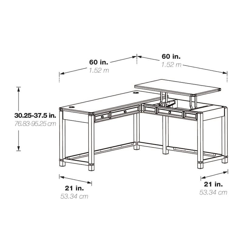Baton Rouge 48" Sit-to-Stand Lift Desk