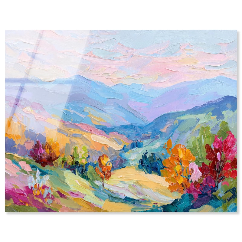 Colorful Valley I Acrylic by Art Remedy, Ready to Hang - 45" x 36"