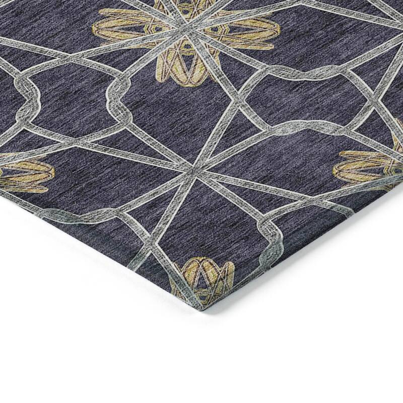 Machine Washable Indoor/ Outdoor Chantille Contempoary Whimsy Rug