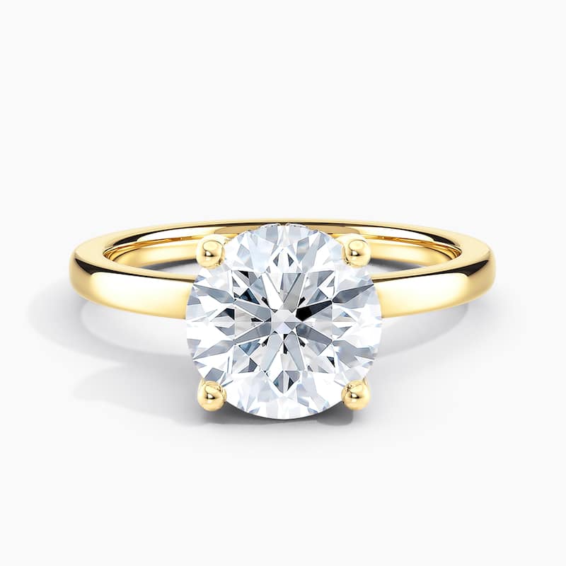 Auriya 14k Gold 1.00ctw Round Hidden-Halo Lab Grown Diamond Engagement Ring - Yellow - 5.5