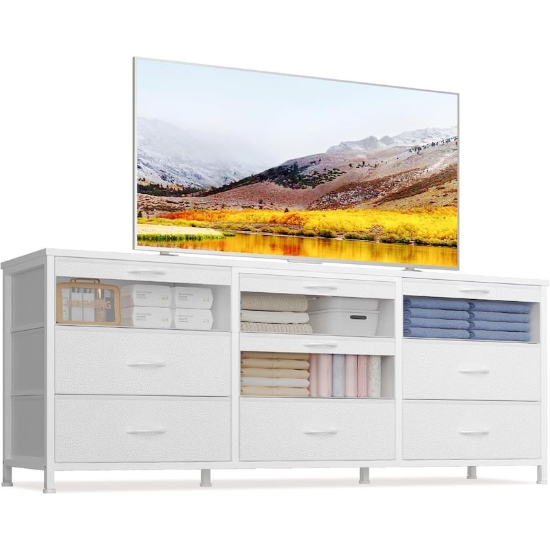 9-16 Drawer Dresser Fabric Storage Chests of Drawers Metal Frame