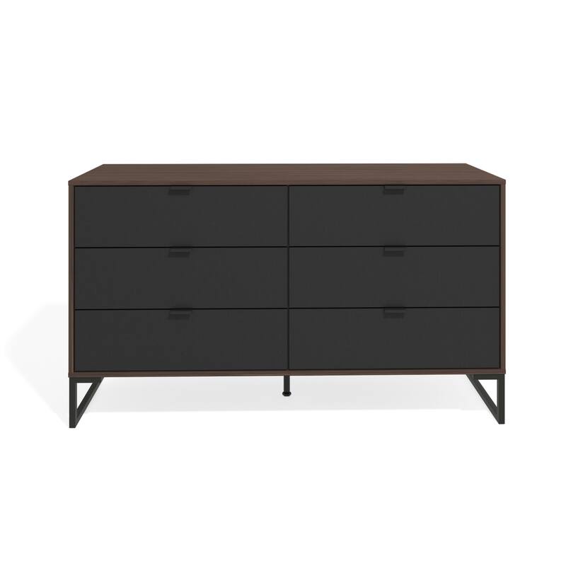 Kappesberg New Collins 2-Piece Bedroom Set, 6-Drawer Dresser and One 2-Drawer Nightstand
