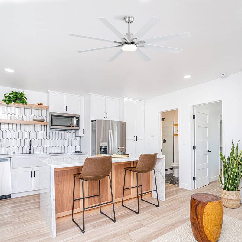 66 Inch Low Profile Ceiling Fan with Light and Remote/APP/Alexa Control, Reversible DC Motor