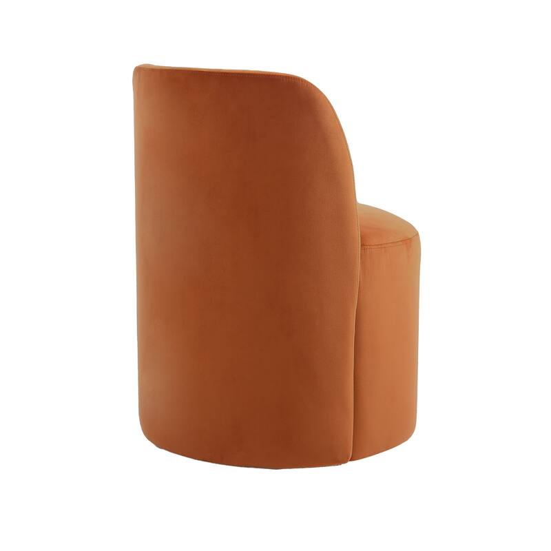 Modern Linen Upholstery Dining Chair Barrel Chair