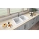 preview thumbnail 9 of 10, Ruvati 33 x 22 inch epiGranite Topmount Granite Composite Double Bowl Kitchen Sink - Arctic White - RVG1388WH