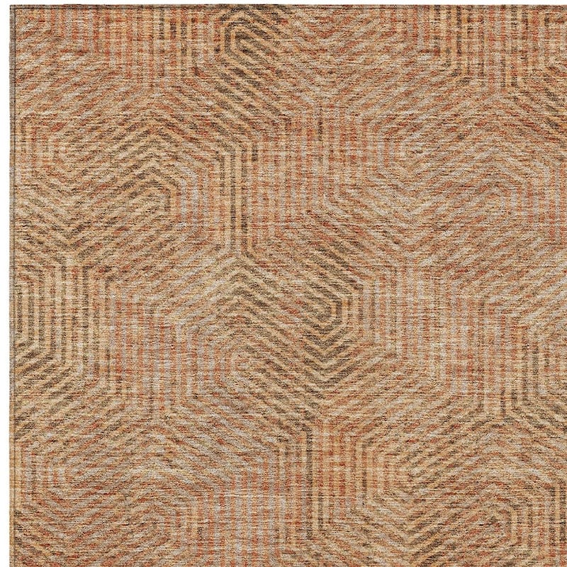 HomeRoots Geometric Transitional Rectangle Outdoor Rug