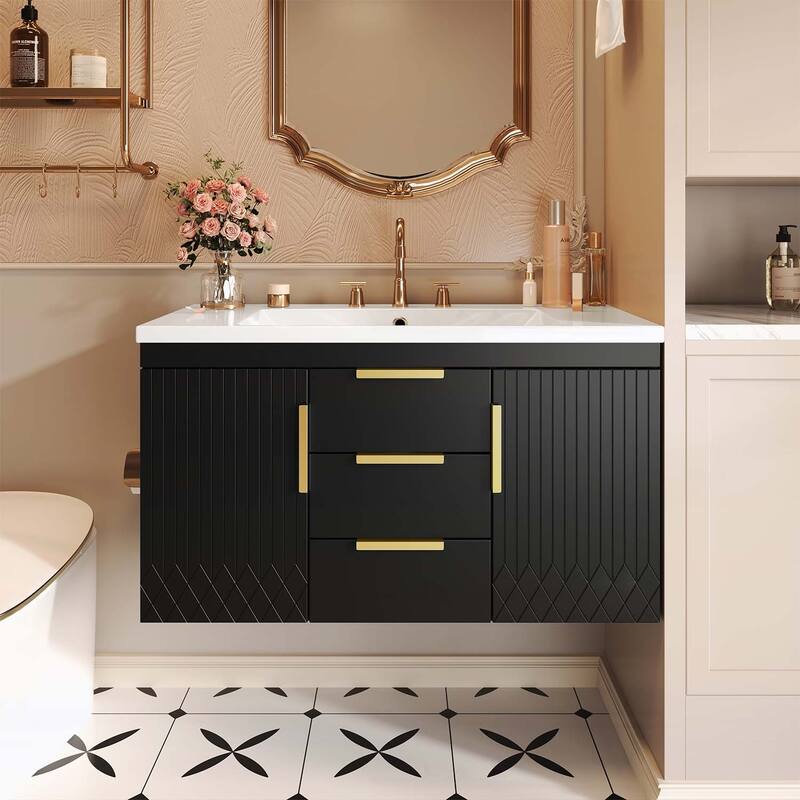 36'' Wall Mounted Bathroom Vanity