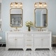 Modern Glam Crystal 3-Light Gold Bathroom Vanity Lights Dimmable ...