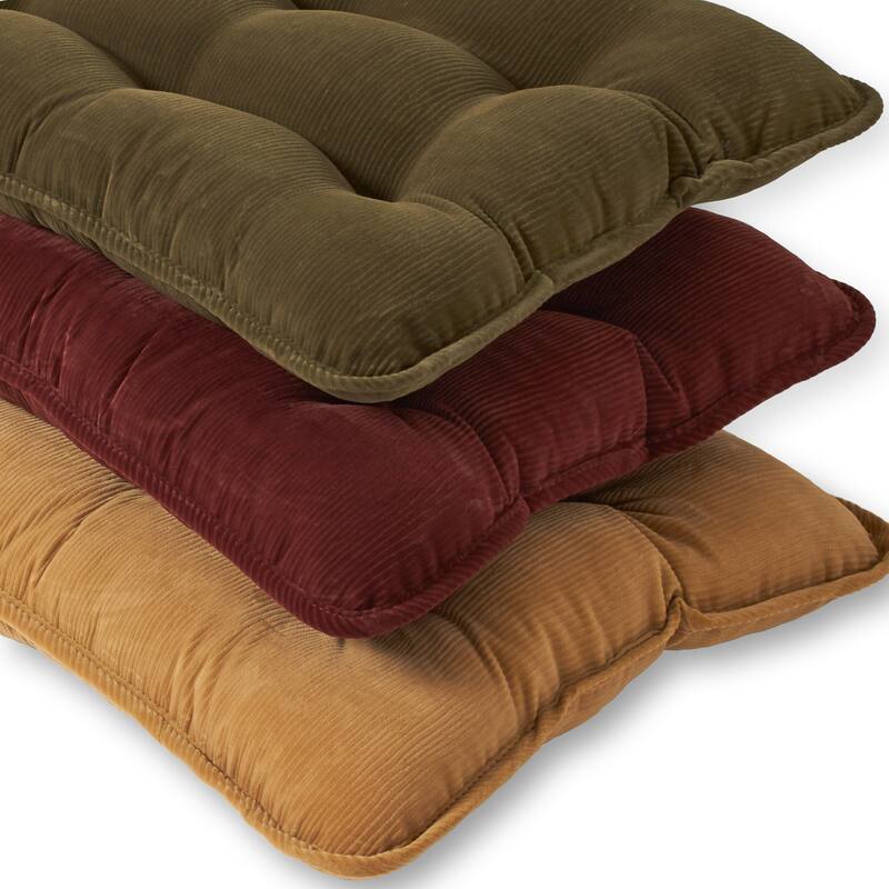 Sage 2-Piece Reversible Corduroy Jumbo Rocking Chair Cushion Set