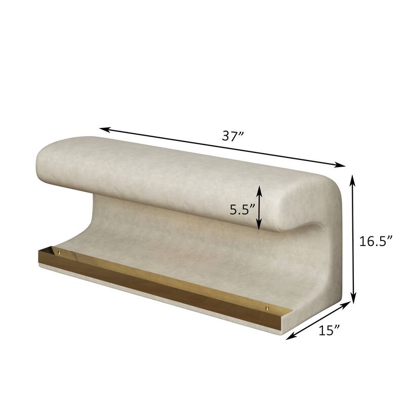 Upholstered Ottoman with LED sensor light