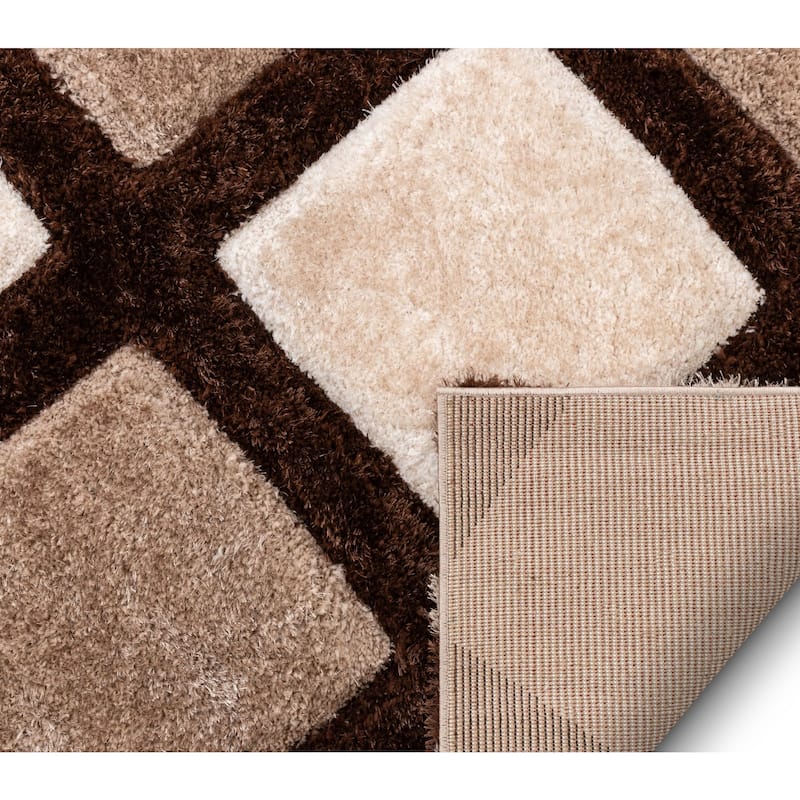 Well Woven San Francisco Posh Geometric Shag Area Rug