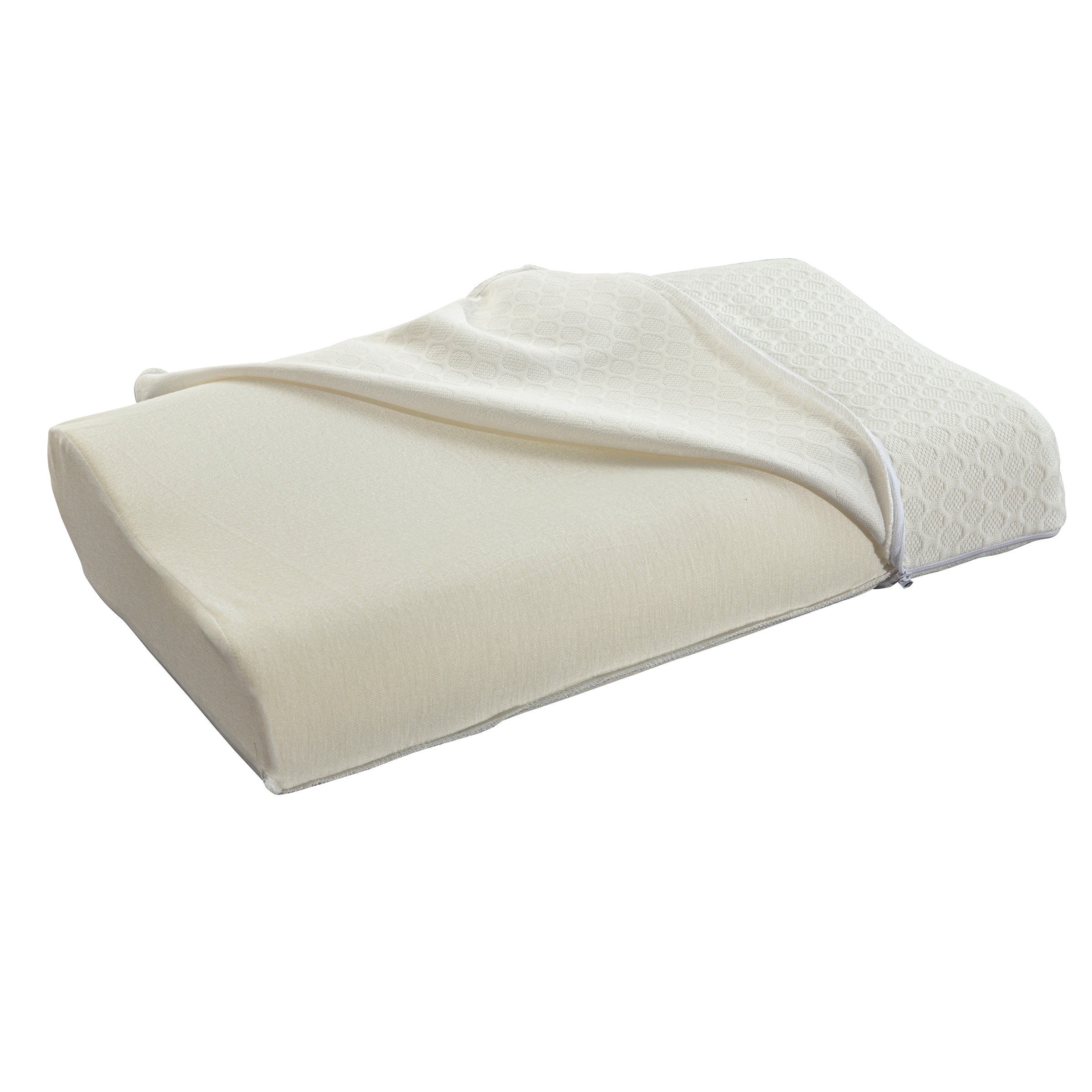 Cervical Pillow Memory Foam Neck Pillow with Washable Cover Contour Pillows by Home Complete White Firm Standard Single